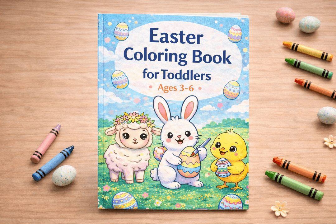 Easter Coloring Book for Toddlers | Printable Ages 3–6 preview