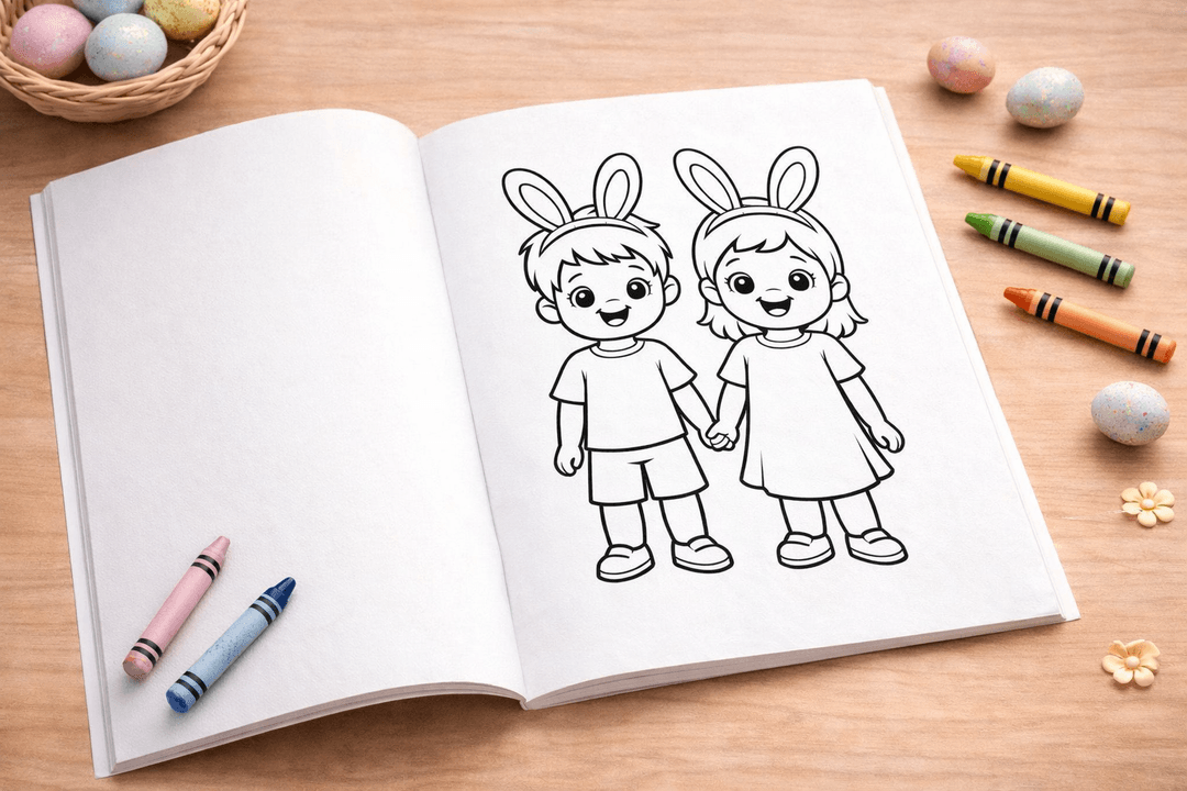 Easter Coloring Book for Toddlers | Printable Ages 3–6 preview